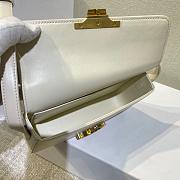 Celine White Triomphe Leather Belt Size 20x11x4cm - 2