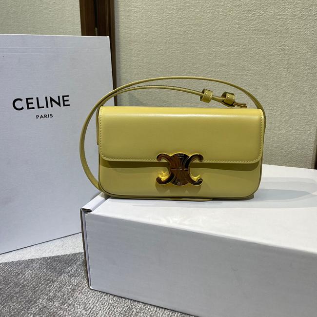 Celine Avocado Triomphe Leather Belt Size 20x11x4cm - 1