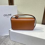 Celine Brown Triomphe Leather Belt Size 20x11x4cm - 5