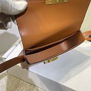 Celine Brown Triomphe Leather Belt Size 20x11x4cm - 2