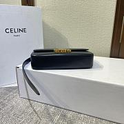 Celine Black Triomphe Leather Belt Size 20x11x4cm - 6