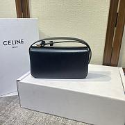 Celine Black Triomphe Leather Belt Size 20x11x4cm - 5