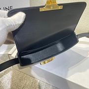 Celine Black Triomphe Leather Belt Size 20x11x4cm - 3