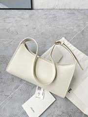 Celine Tabou Smooth Leather White 22x16x7CM - 2