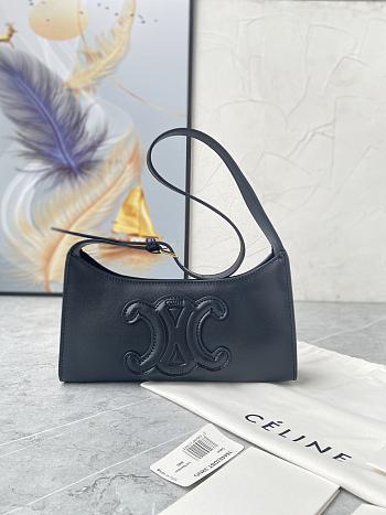 Celine Tabou Smooth Leather Black 22x16x7CM