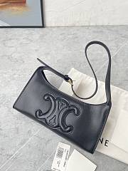 Celine Tabou Smooth Leather Black 22x16x7CM - 2