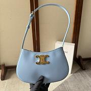 Celine Tilly Bag in Shiny Calfskin Blue Size 22x13x4cm - 6