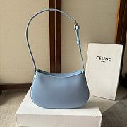 Celine Tilly Bag in Shiny Calfskin Blue Size 22x13x4cm - 3