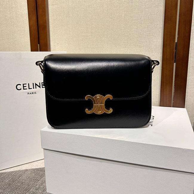 Celine Triomphe Black Bag Size 22x16x7cm - 1