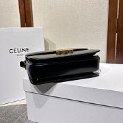 Celine Triomphe Black Bag Size 22x16x7cm - 5