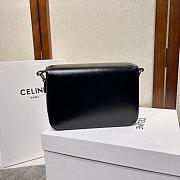 Celine Triomphe Black Bag Size 22x16x7cm - 4