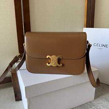 Celine Triomphe Brown Bag Size 22x16x7cm