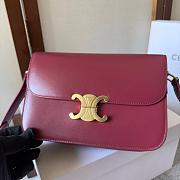 Celine Triomphe Red Bag Size 22x16x7cm - 6
