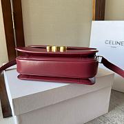 Celine Triomphe Red Bag Size 22x16x7cm - 5
