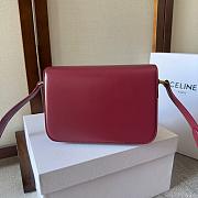 Celine Triomphe Red Bag Size 22x16x7cm - 4