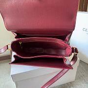Celine Triomphe Red Bag Size 22x16x7cm - 3