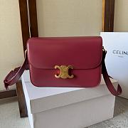 Celine Triomphe Red Bag Size 22x16x7cm - 2