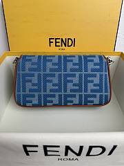 Fendi Super Premium Denim Blue Crossbody Bag 26x13x6CM - 4