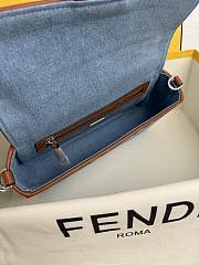 Fendi Super Premium Denim Blue Crossbody Bag 26x13x6CM - 5