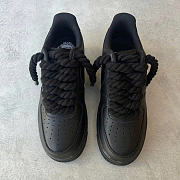 Nike Air Force 1 Black Rope-laces  - 4