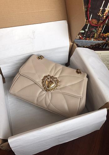 Dolce & Gabbana Devotion Beige Bag Size 26×18×8CM