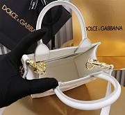 Dolce & Gabbana Embossed Tote White Bag Size 16×17×8CM - 5