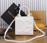 Dolce & Gabbana Embossed Tote White Bag Size 16×17×8CM - 3