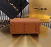 Dolce & Gabbana Embossed Tote Brown Bag Size 16×17×8CM - 6