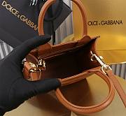 Dolce & Gabbana Embossed Tote Brown Bag Size 16×17×8CM - 3