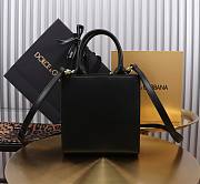 Dolce & Gabbana Embossed Tote Black Bag Size 16×17×8CM - 5