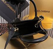 Dolce & Gabbana Embossed Tote Black Bag Size 16×17×8CM - 3