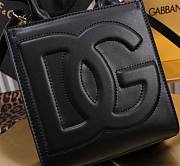 Dolce & Gabbana Embossed Tote Black Bag Size 16×17×8CM - 2