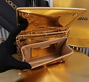 Dolce & Gabbana Gold Grained Bag Size 18x10x5CM - 2