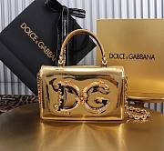 Dolce & Gabbana Gold Grained Bag Size 18x10x5CM - 4