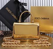 Dolce & Gabbana Gold Grained Bag Size 18x10x5CM - 6