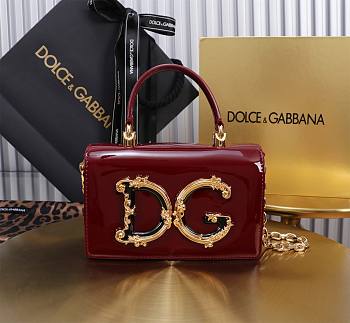 Dolce & Gabbana Plum Grained Bag Size 18x10x5CM