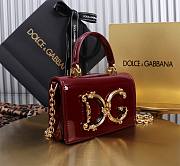 Dolce & Gabbana Plum Grained Bag Size 18x10x5CM - 4