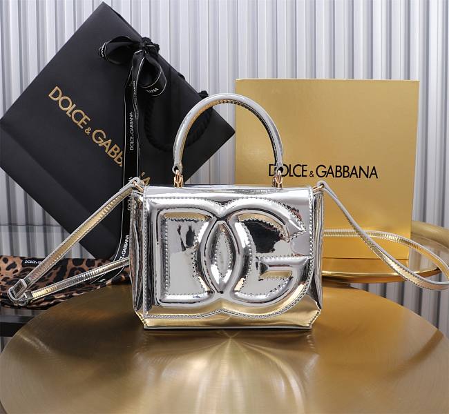 Dolce & Gabbana Silver Kadin Canta Logo Size 17x6x13CM - 1