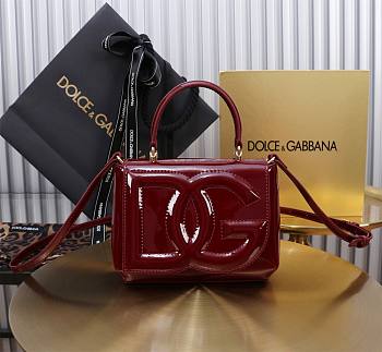 Dolce & Gabbana Plum Kadin Canta Logo Size 17x6x13CM