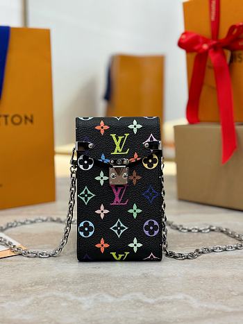 LV x TM MÉTIS Phone Pouch Black Size 17x10x4CM