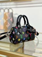 LV x TM Nano Speedy Black Bag Size 16x10x7CM - 5