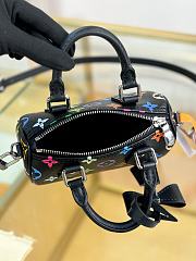 LV x TM Nano Speedy Black Bag Size 16x10x7CM - 6