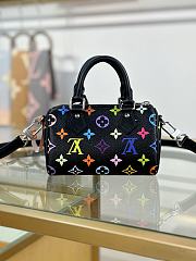 LV x TM Nano Speedy Black Bag Size 16x10x7CM - 3