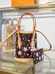 LV Nano Bucket Bag Sakura Brown Size 17x13x9CM - 4