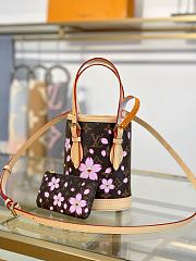 LV Nano Bucket Bag Sakura Brown Size 17x13x9CM - 5