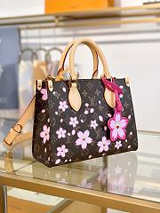 LV OnTheGo Bag Sakura Brown Size 25x19x11CM - 5