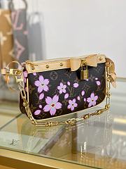 LV x TM Pochette Accessoires Sakura Brown Size 22x13x4CM - 4