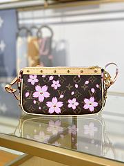 LV x TM Pochette Accessoires Sakura Brown Size 22x13x4CM - 3