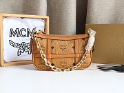 MCM Delmy Bag In Visetos Brown Size 22x12x4CM - 3