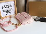 MCM Delmy Bag In Visetos Pink Size 22x12x4CM - 3